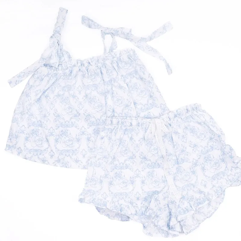 8 OAK LANE | French Rose Tie Top Sleep Set