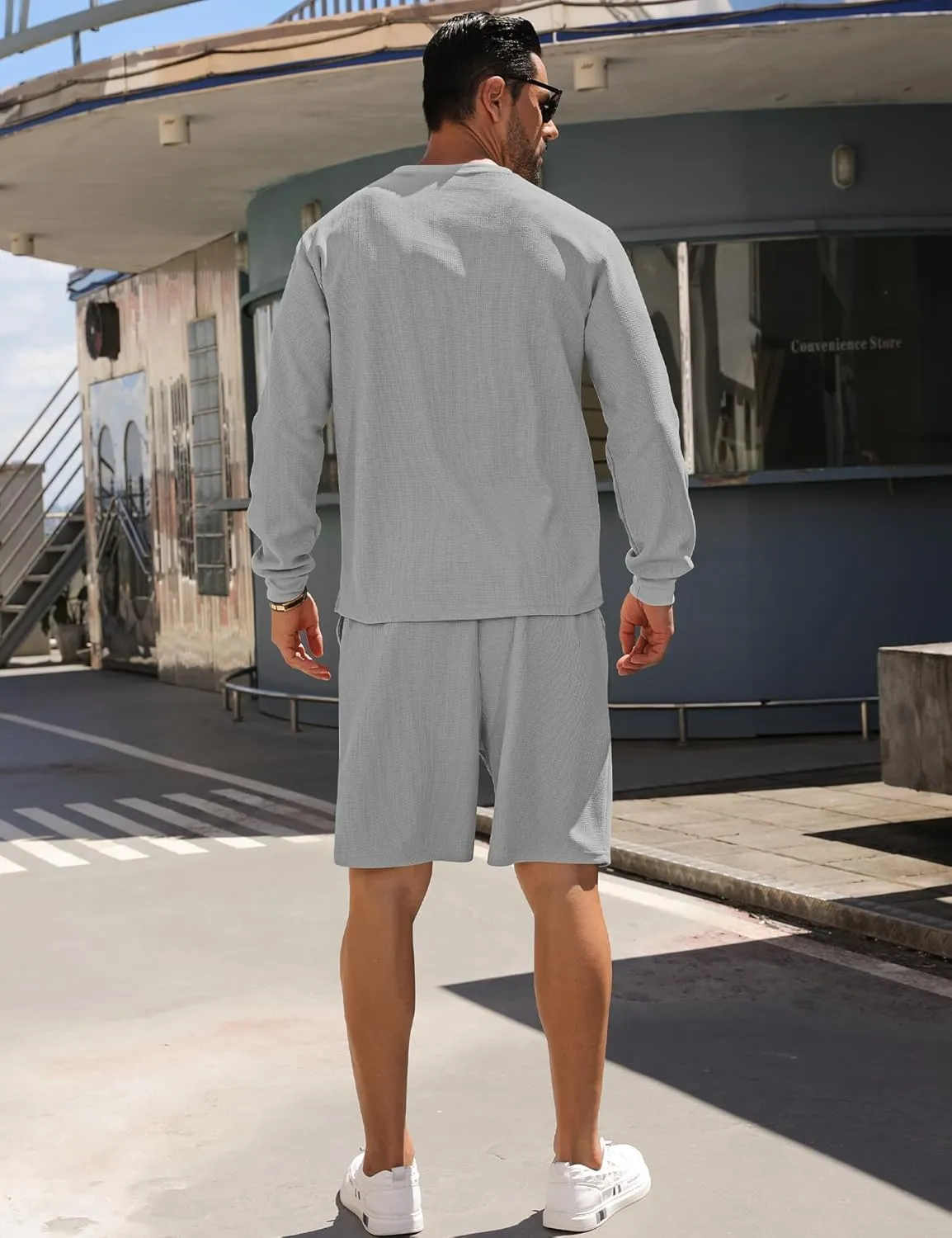 Babioboa Men's Short Sleeve Tracksuit Summer T Shirt & Shorts set 2 Pockets Oversize Two Piece Casual Daily Duty-off