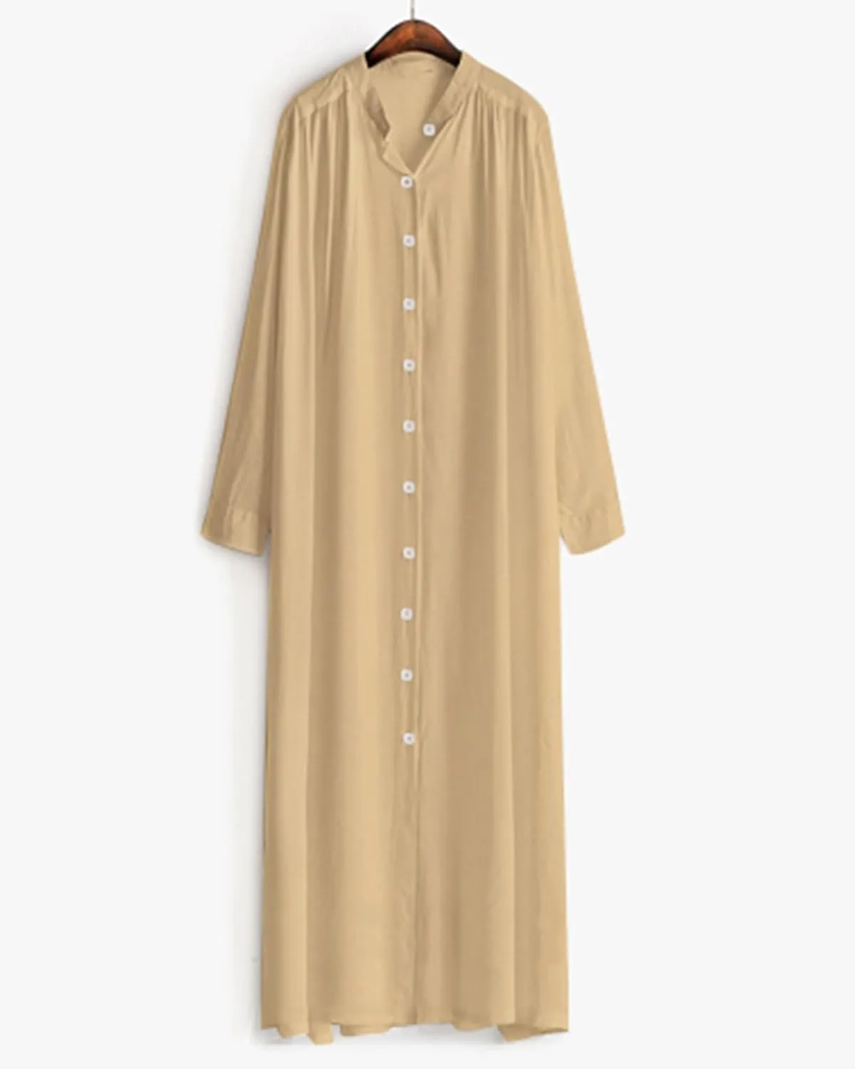 Bsubseach Womens Beach Kaftan Dress Flowy Button Down Long Shirt Dress Kimono Cardigan Lightweight Caftan Swimsuit Cover Up