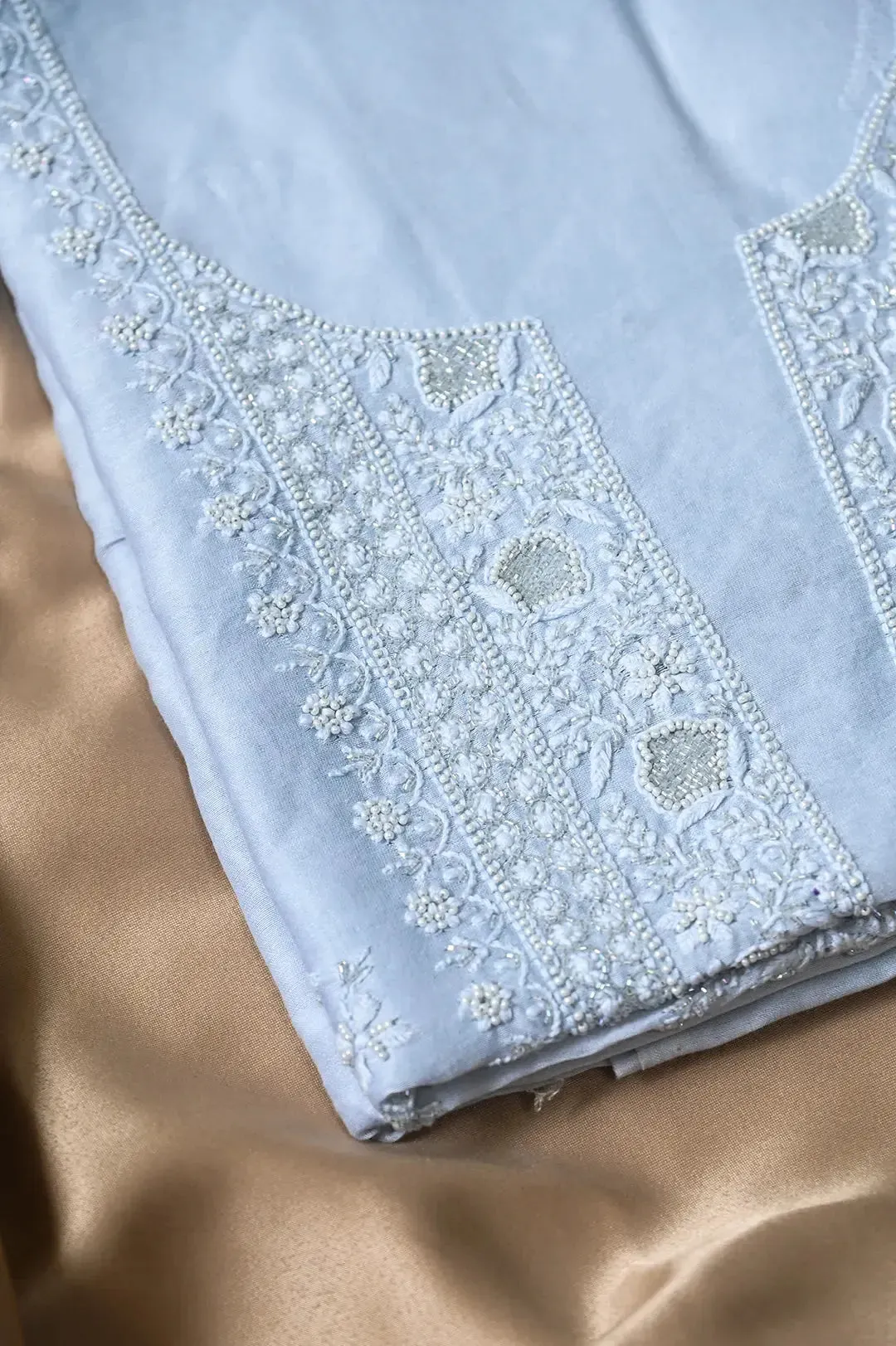 Chanderi Length with Dupatta - Blue