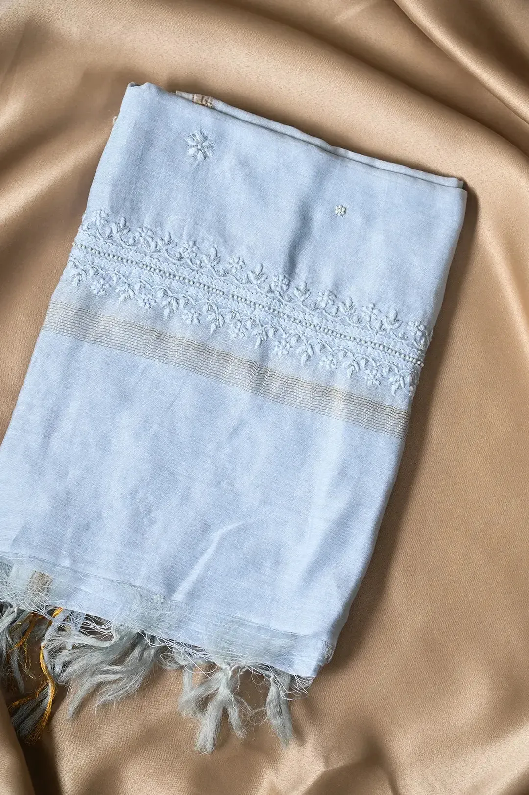 Chanderi Length with Dupatta - Blue