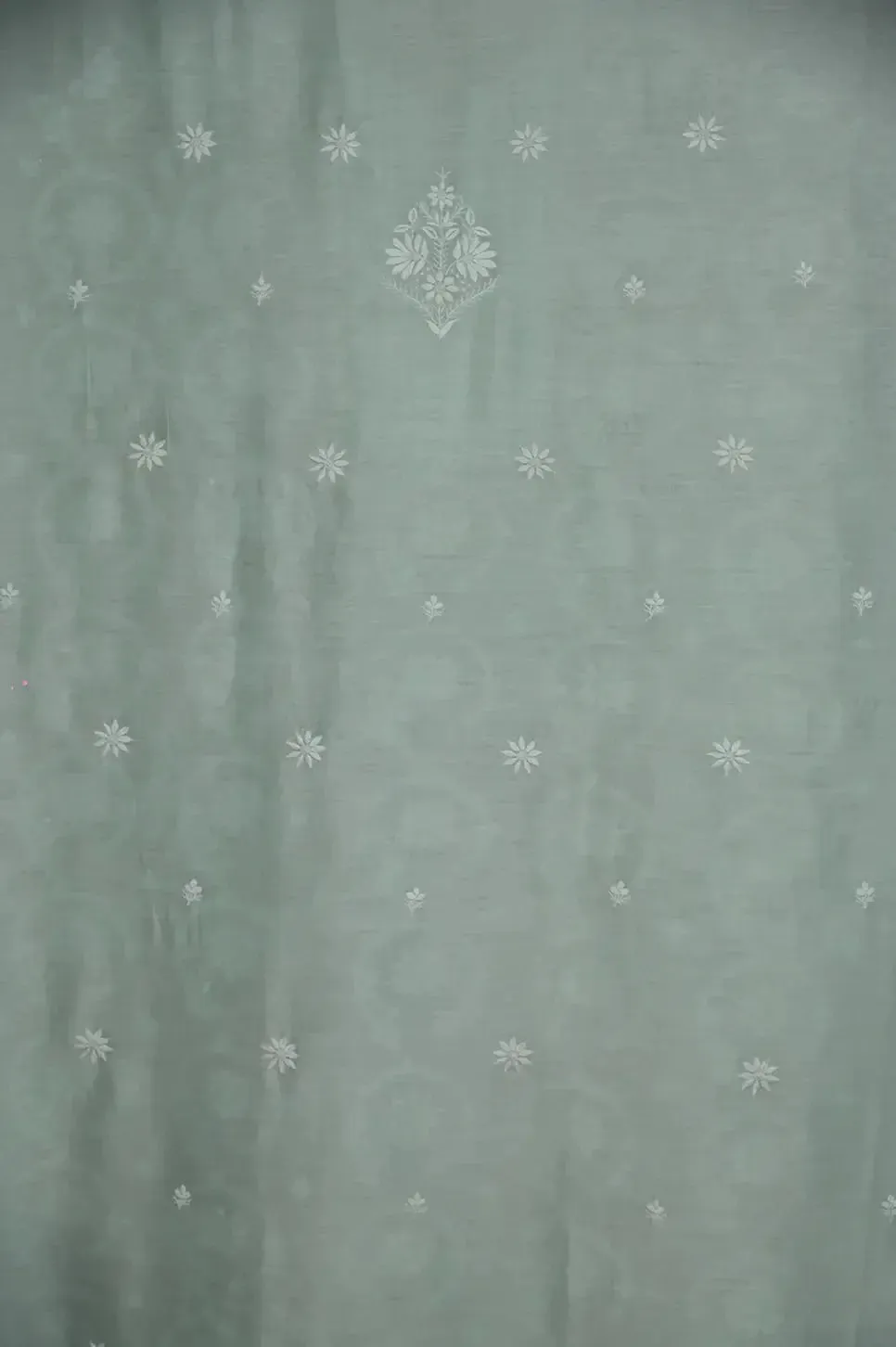 Chanderi Length with Dupatta - Cyan Green