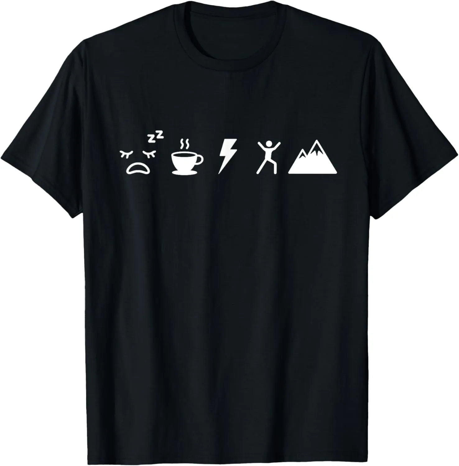 Coffee To Adventure Energy Of Caffeine Minimalist Graphic T-Shirt