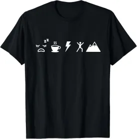 Coffee To Adventure Energy Of Caffeine Minimalist Graphic T-Shirt