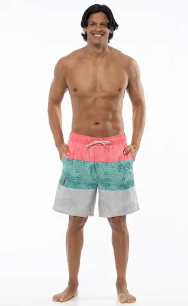 Coral Swimming Trunk Board Shorts Elastic