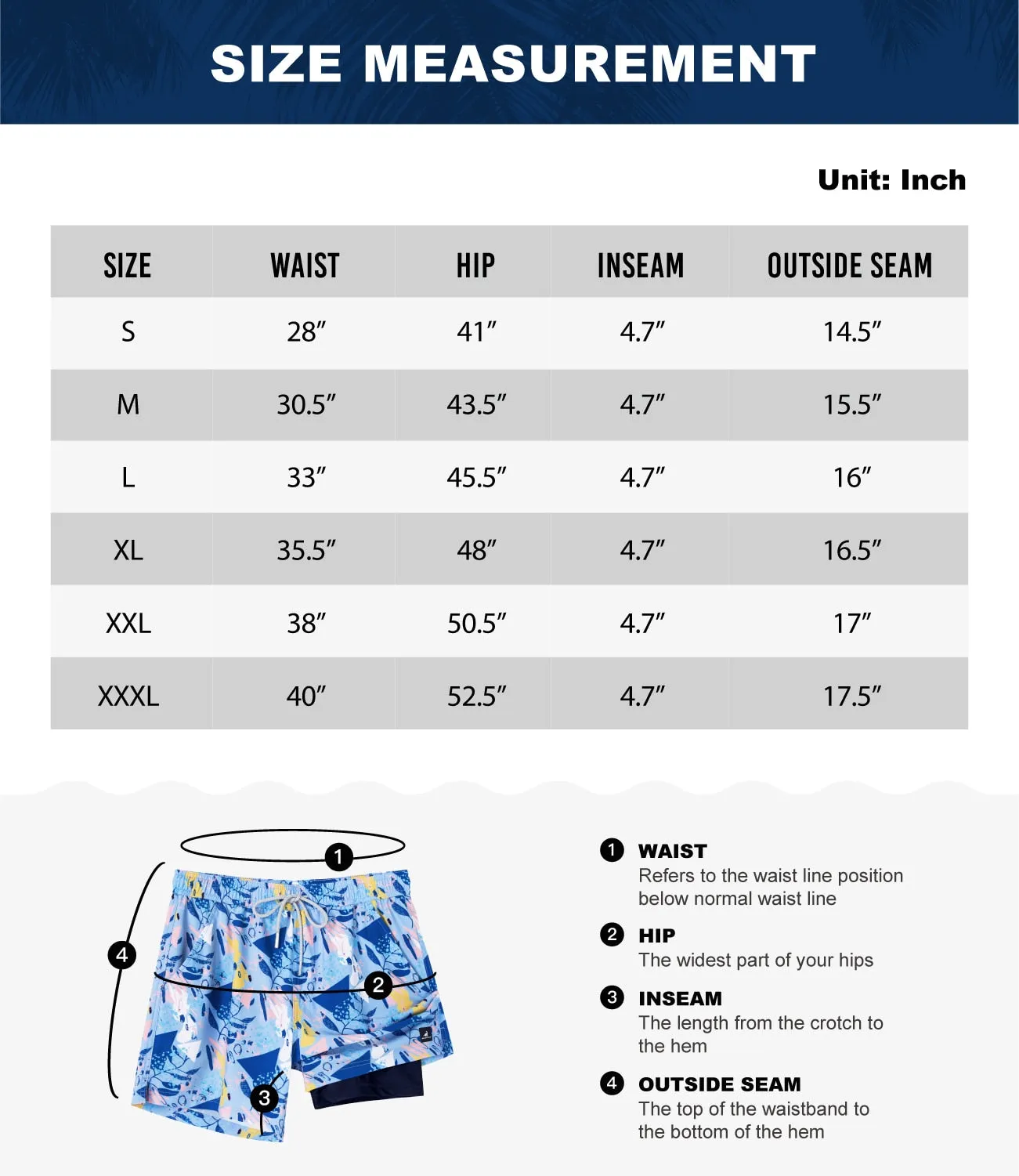 CURTIS Swim STRETCH Trunks with Compression Liner A
