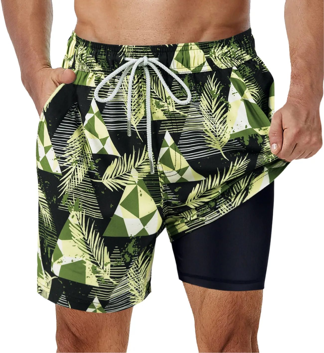 CURTIS Swim STRETCH Trunks with Compression Liner A