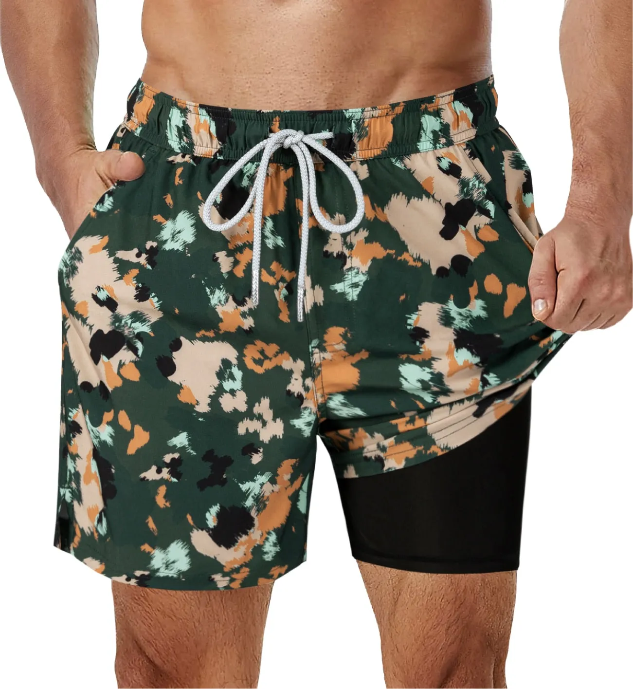 CURTIS Swim STRETCH Trunks with Compression Liner A