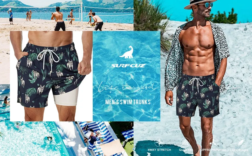 CURTIS Swim STRETCH Trunks with Compression Liner A