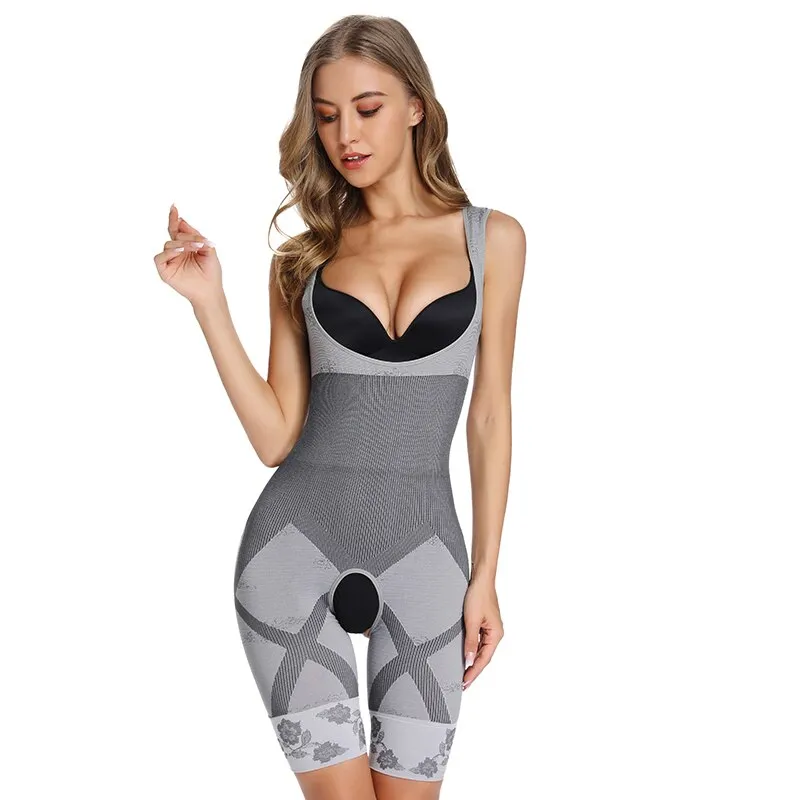 Full Body Shaper - Slimming Bodysuit with Butt Lifter - Easy Bathroom Access