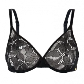 Gossard Glossies Lotus Sheer Bra | BLACK