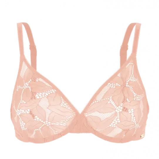 Gossard Glossies Lotus Sheer Bra | CAFE CREME