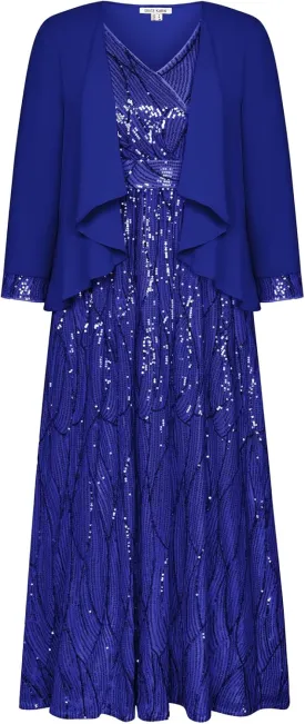 GRACE KARIN 2024 Women's Two Piece Sequin Dress with Jacket Mother of The Bride Dresses Homecoming Wedding Guest Dresses