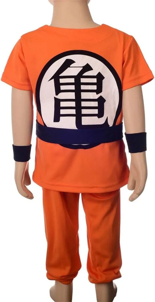 Lito Angels Toddler Little Boys Anime Cosplay Costume Clothing Set Dress Up Size 2T to 8, Orange