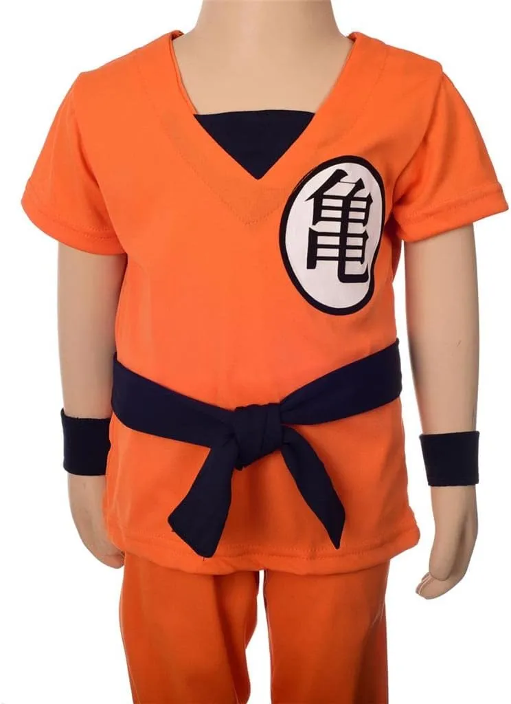 Lito Angels Toddler Little Boys Anime Cosplay Costume Clothing Set Dress Up Size 2T to 8, Orange