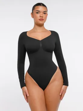 Long Sleeve Snatching Thong Bodysuit