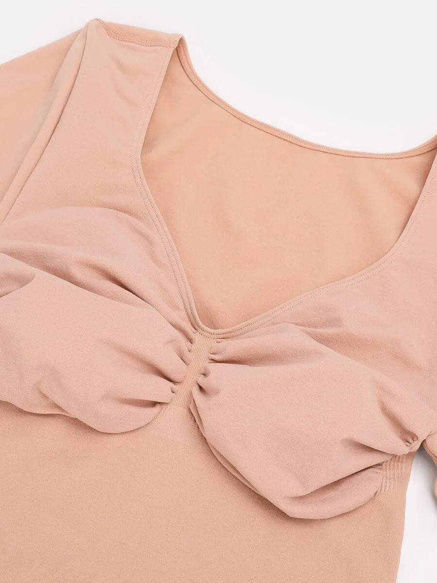Long Sleeve Snatching Thong Bodysuit