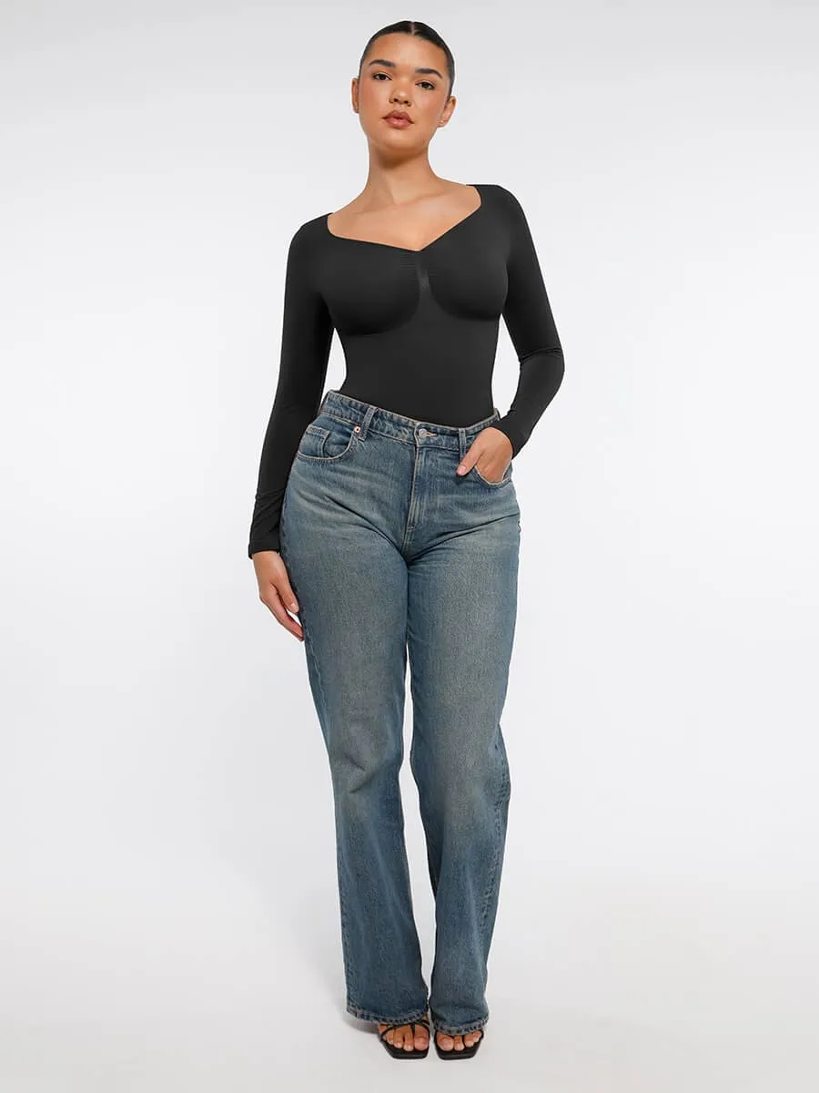 Long Sleeve Snatching Thong Bodysuit