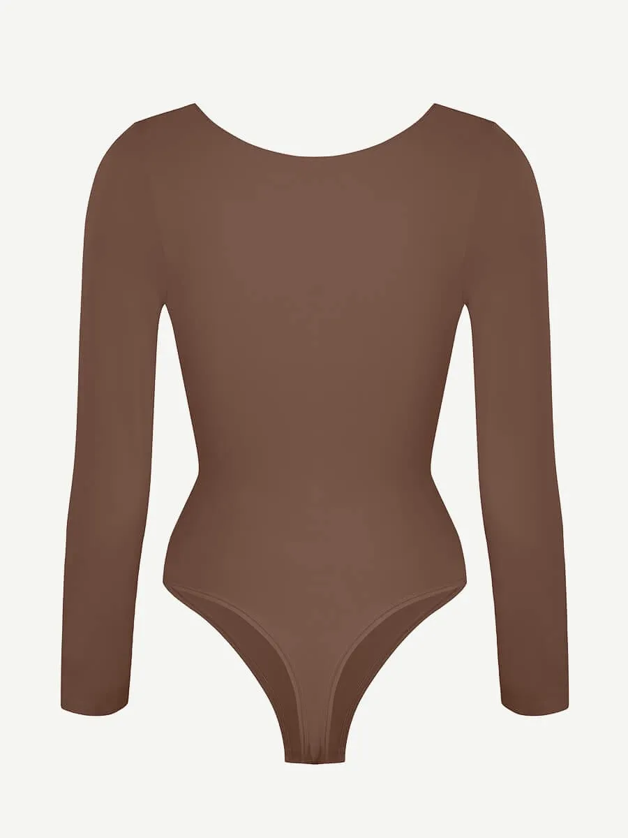 Long Sleeve Snatching Thong Bodysuit