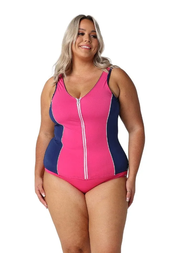 Luxe Sport Chlorine Resistant Pink High Waisted Pant