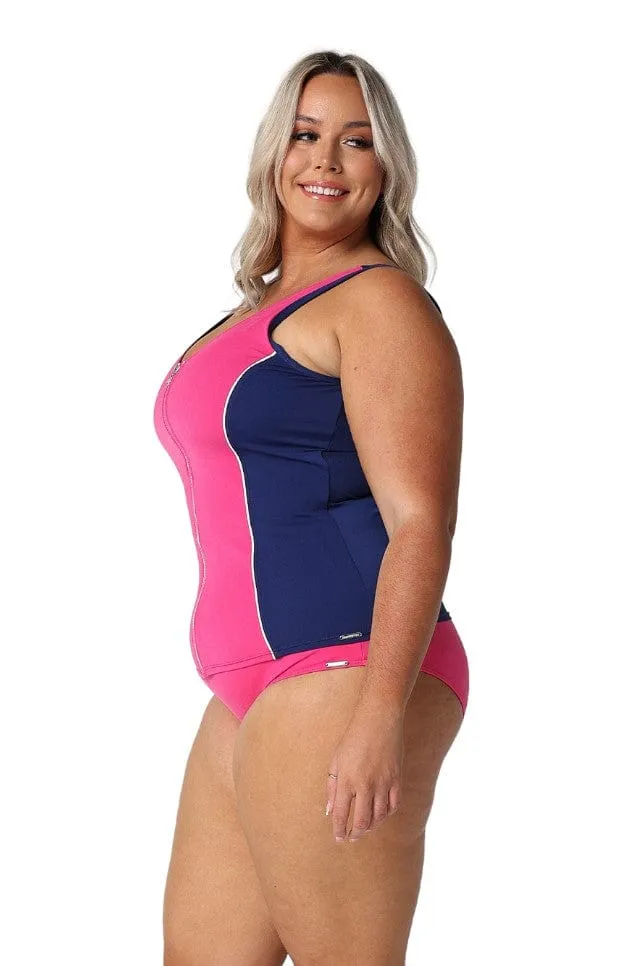 Luxe Sport Chlorine Resistant Pink High Waisted Pant