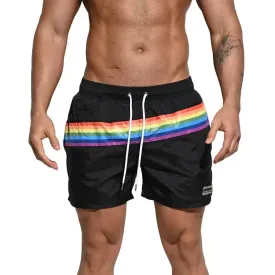 Men's Board Shorts Pride Rainbow Beach Short for Men with Pockets