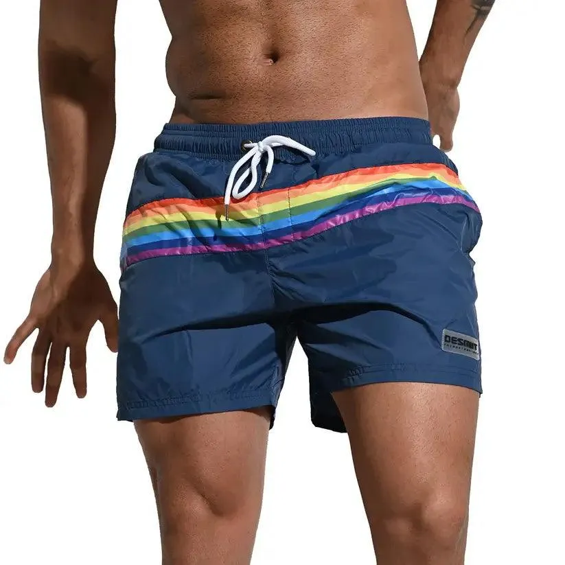 Men's Board Shorts Pride Rainbow Beach Short for Men with Pockets