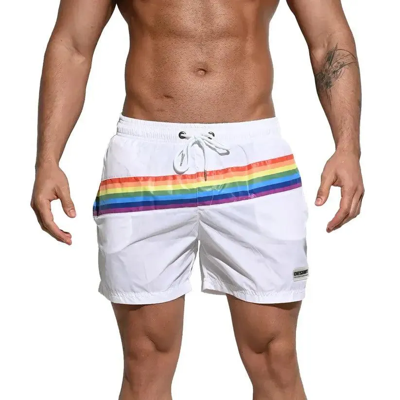Men's Board Shorts Pride Rainbow Beach Short for Men with Pockets