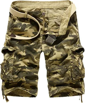 Men's Camo Cargo Shorts Cotton