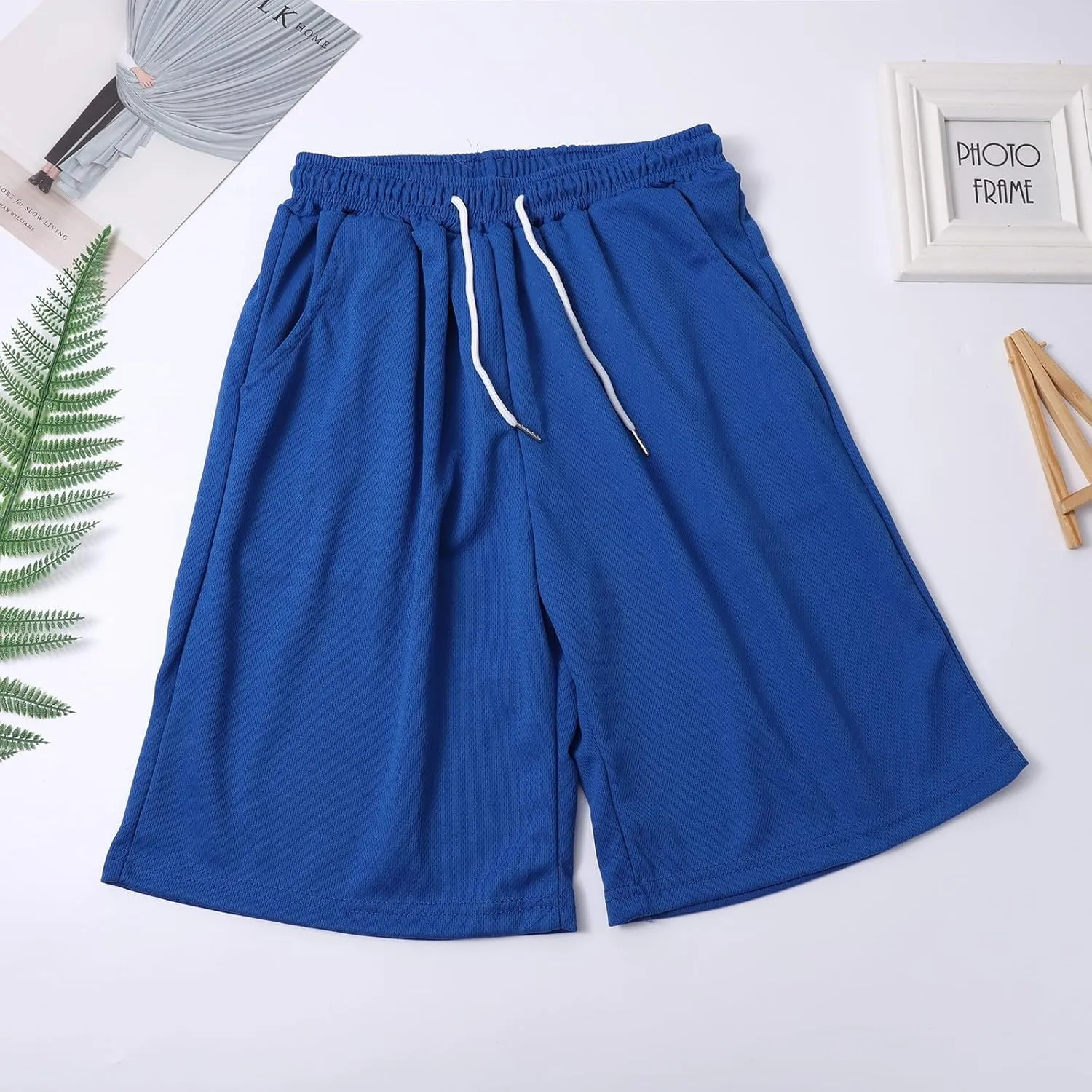 Mens Shorts Casual Elastic Waist Drawstring Lightweight Baggy Summer Pants Trendy Outdoor Running Jogging SweatShorts