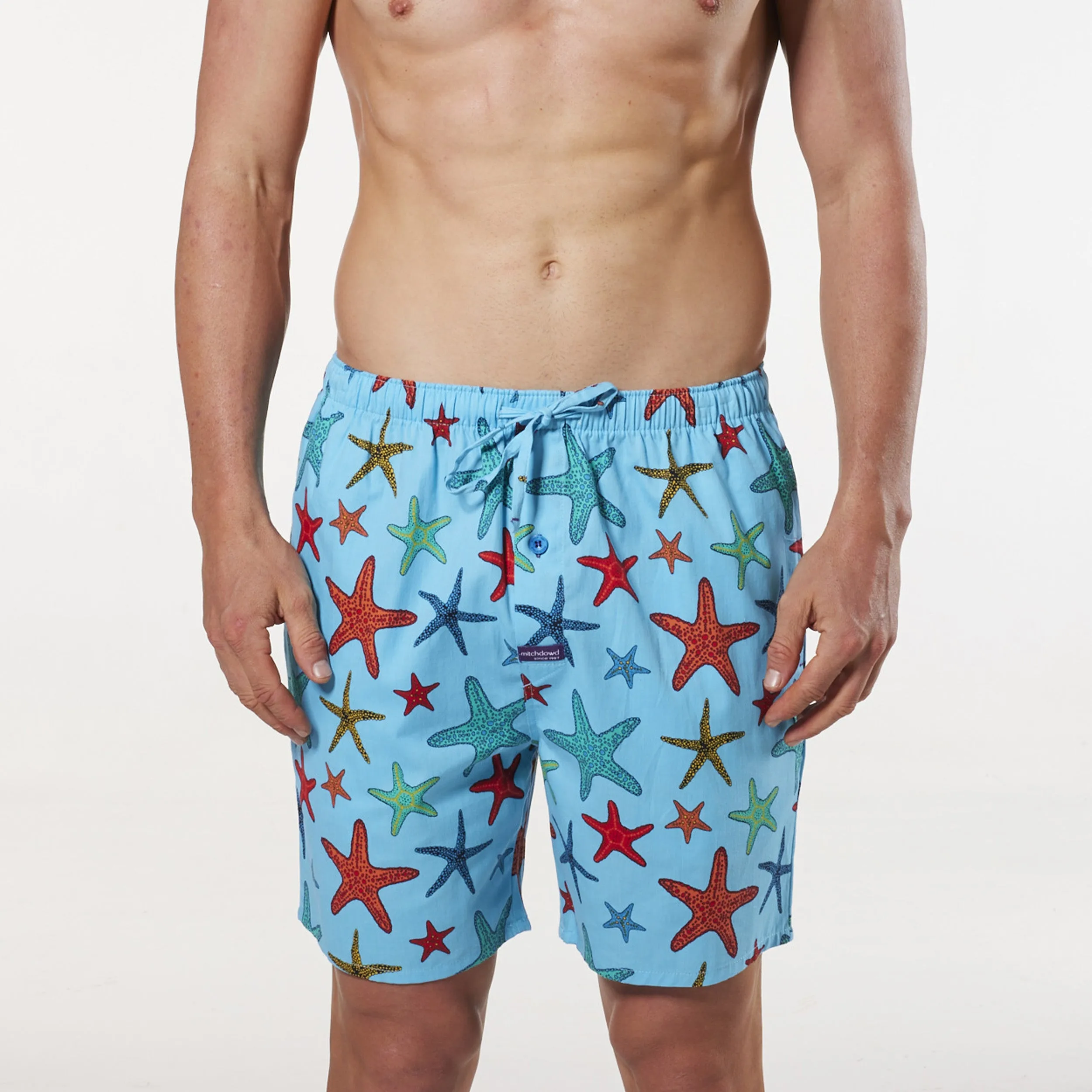 Men's Starfish Cotton Sleep Short - Blue