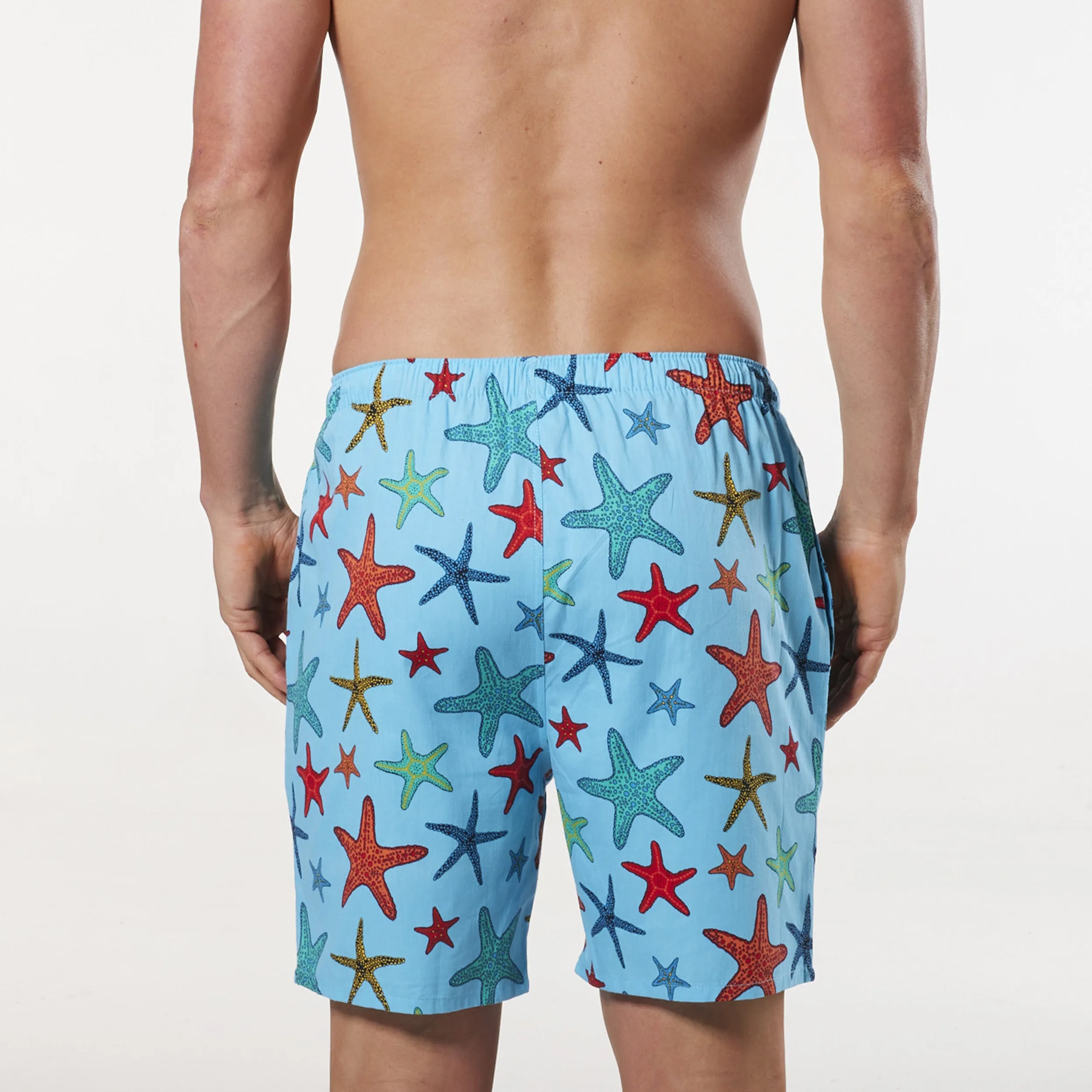 Men's Starfish Cotton Sleep Short - Blue