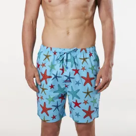 Men's Starfish Cotton Sleep Short - Blue