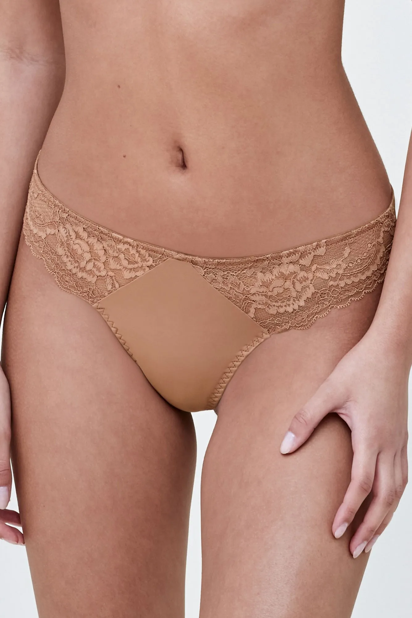 Minx Lace Trim Thong