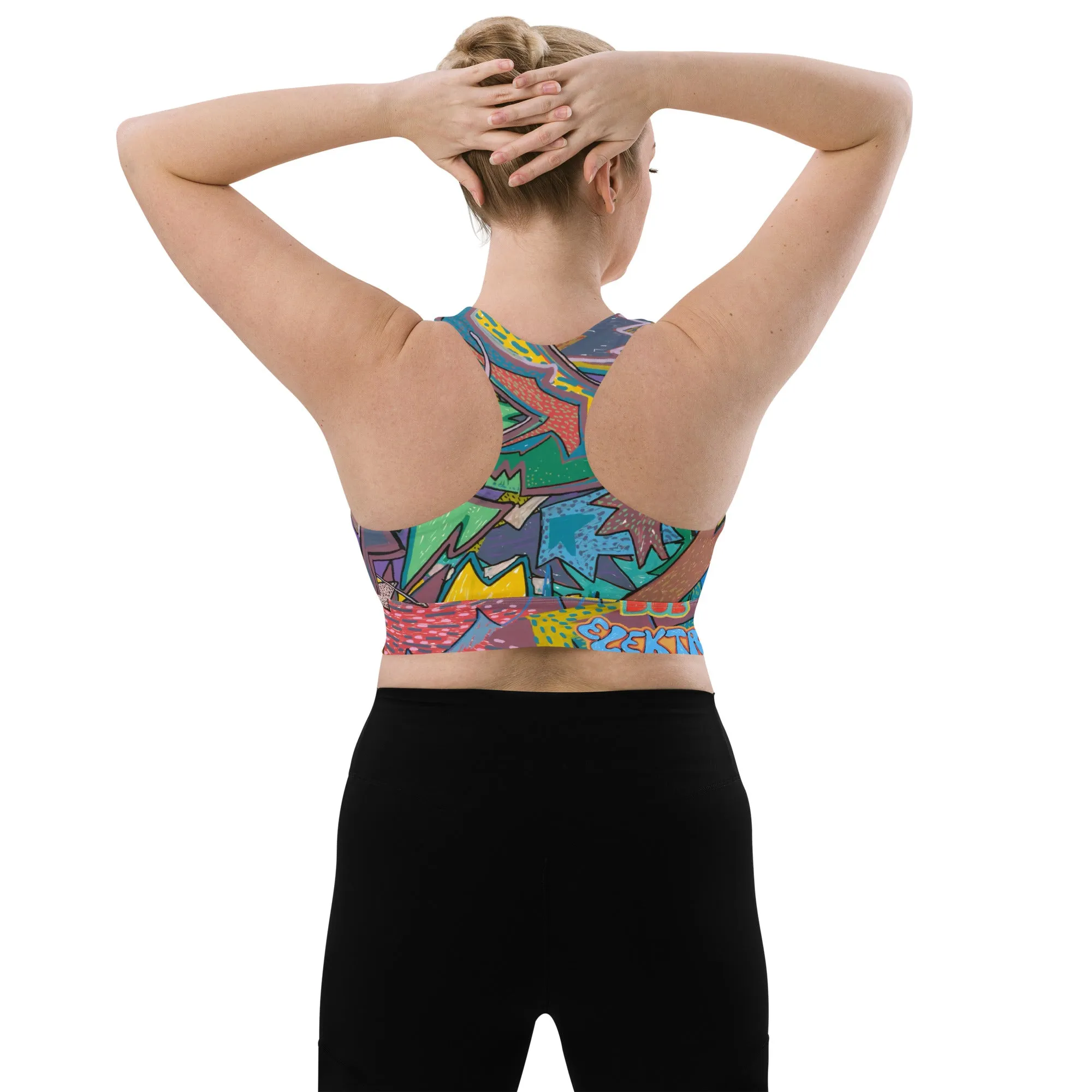 One eyed Graffiti Longline sports bra