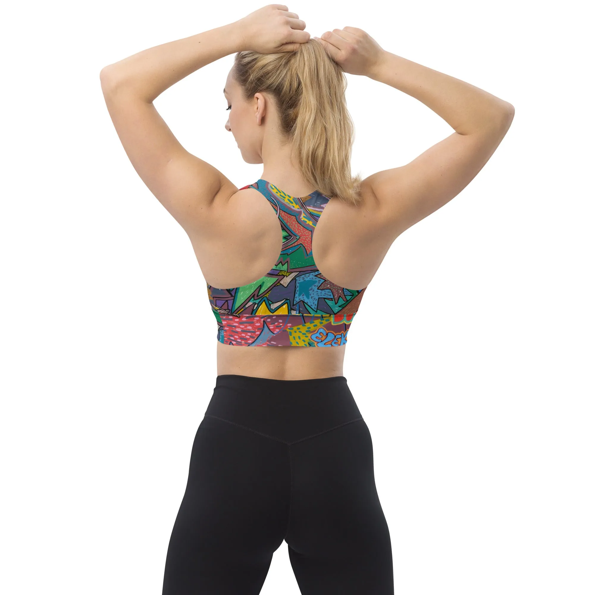 One eyed Graffiti Longline sports bra