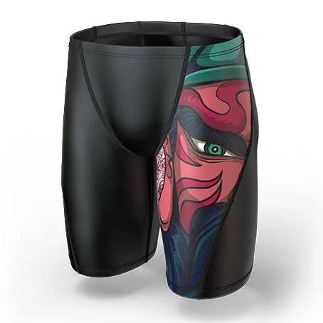 Plus Size & Quick-dry Men's Swimming Trunks with Guan Yu Pattern