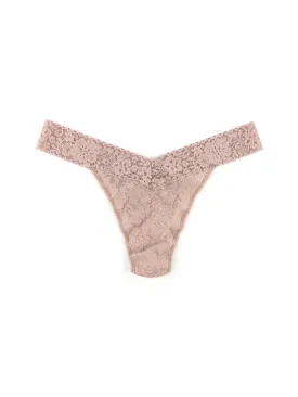 Plus Size Daily Lace™ Original Rise Thong Taupe Sale