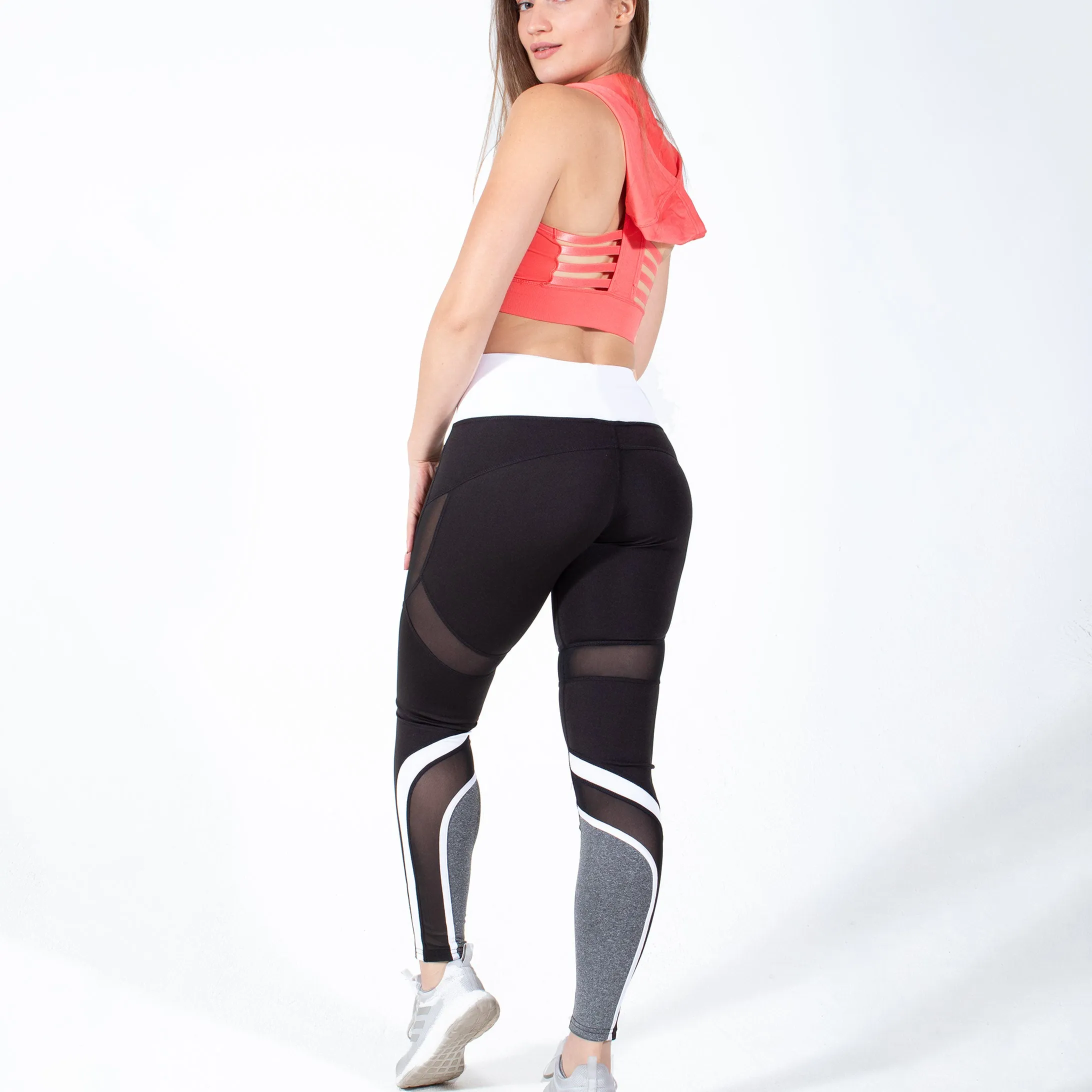 Runner Island Womens Coral Sports Bra Tank Top Hoodie