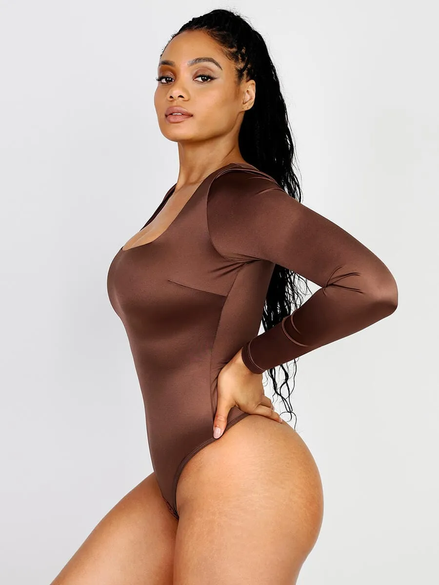 Satin Sleek Thong Bodysuit Shaper