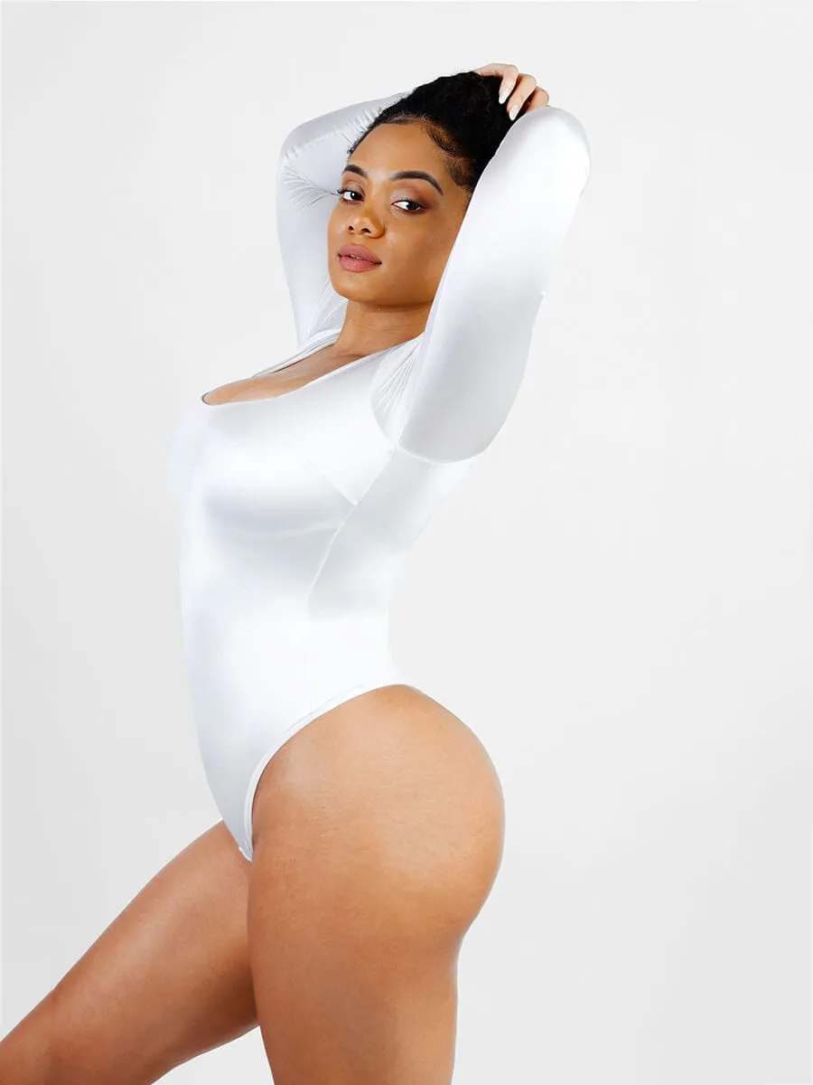 Satin Sleek Thong Bodysuit Shaper