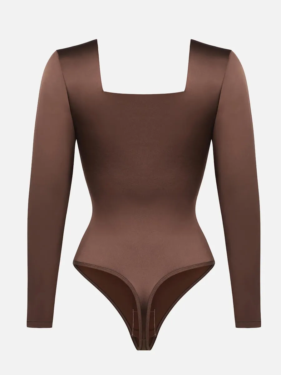 Satin Sleek Thong Bodysuit Shaper