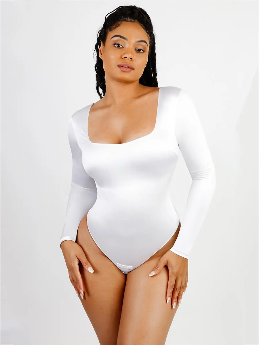 Satin Sleek Thong Bodysuit Shaper