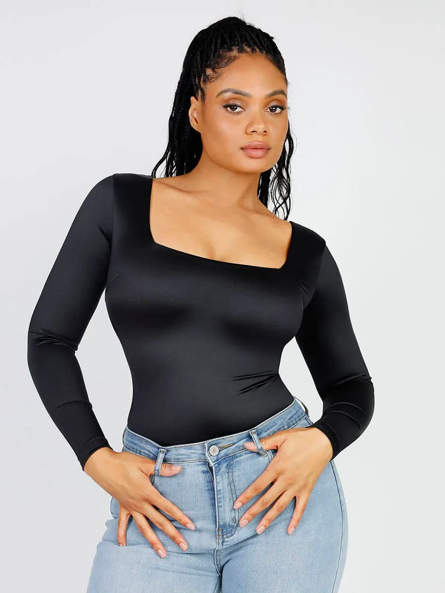Satin Sleek Thong Bodysuit Shaper