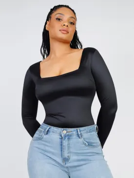 Satin Sleek Thong Bodysuit Shaper