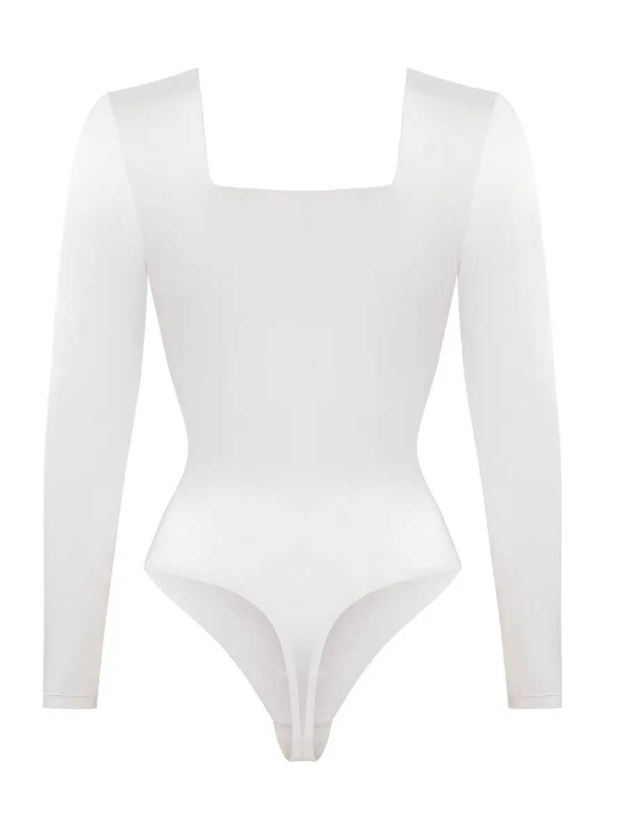 Satin Sleek Thong Bodysuit Shaper