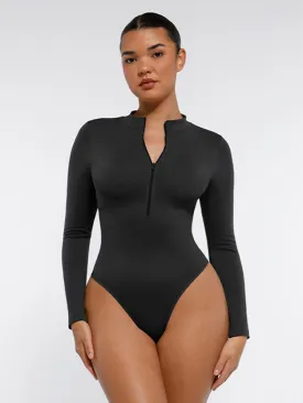 Shapewear Zipper Bodysuit Black