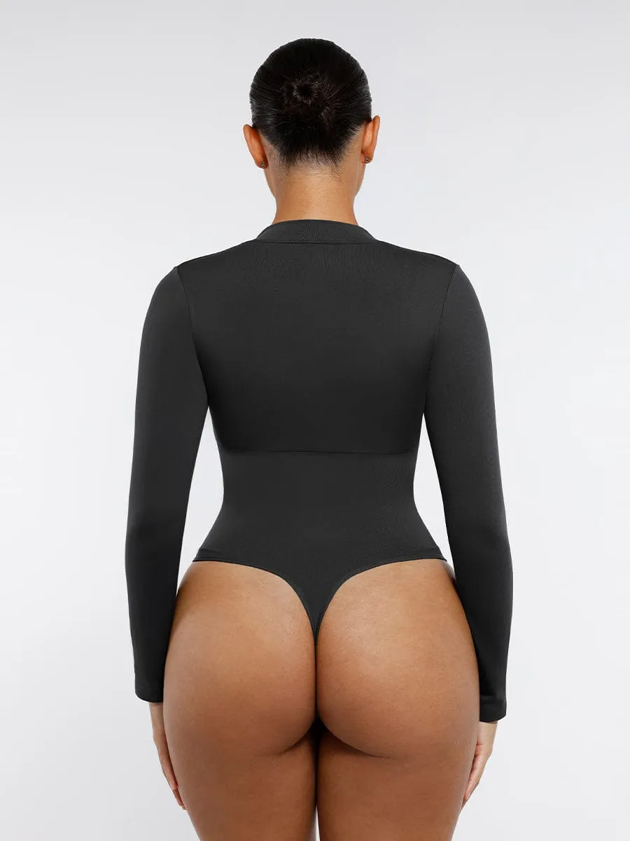Shapewear Zipper Bodysuit Black