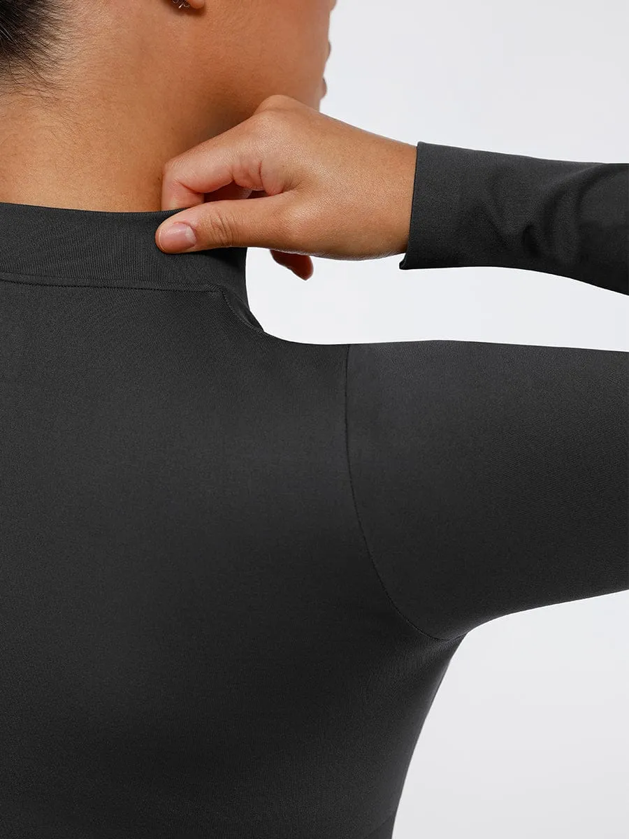Shapewear Zipper Bodysuit Black