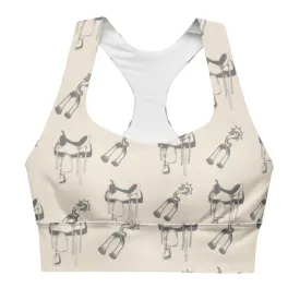 Spurs & Saddles Longline sports bra